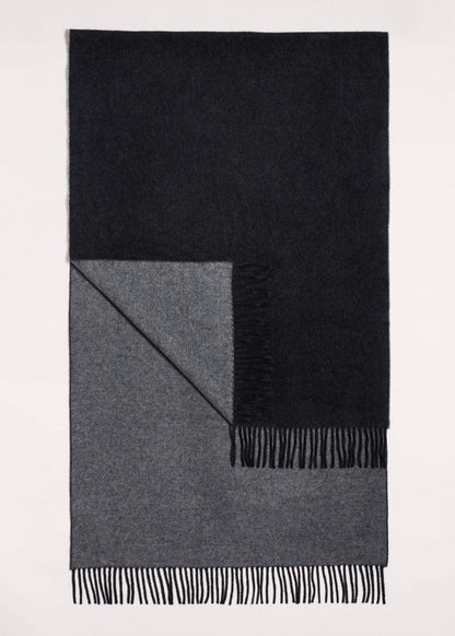 Gray Cashmere Blend Travel Scarf