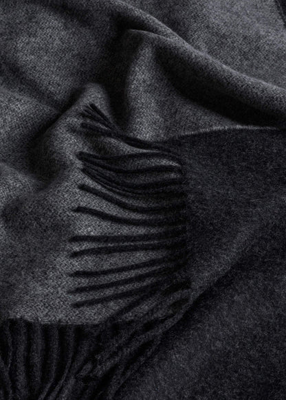 Gray Cashmere Blend Travel Scarf