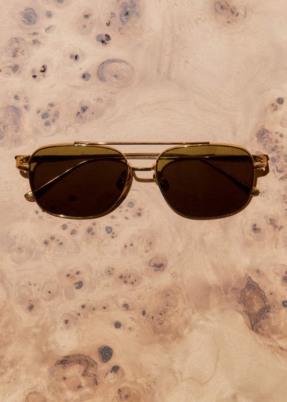 Olive Aviator Sunglasses