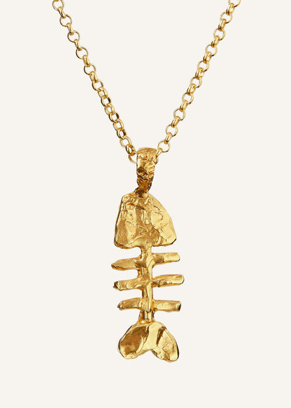 Gold Silhouette Of Summer Necklace