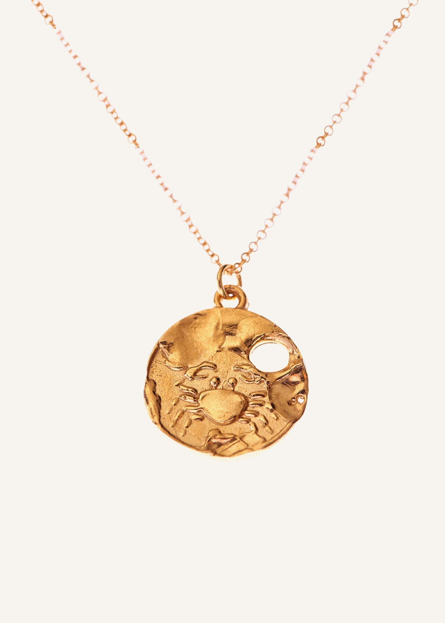 Gold Cancer Necklace