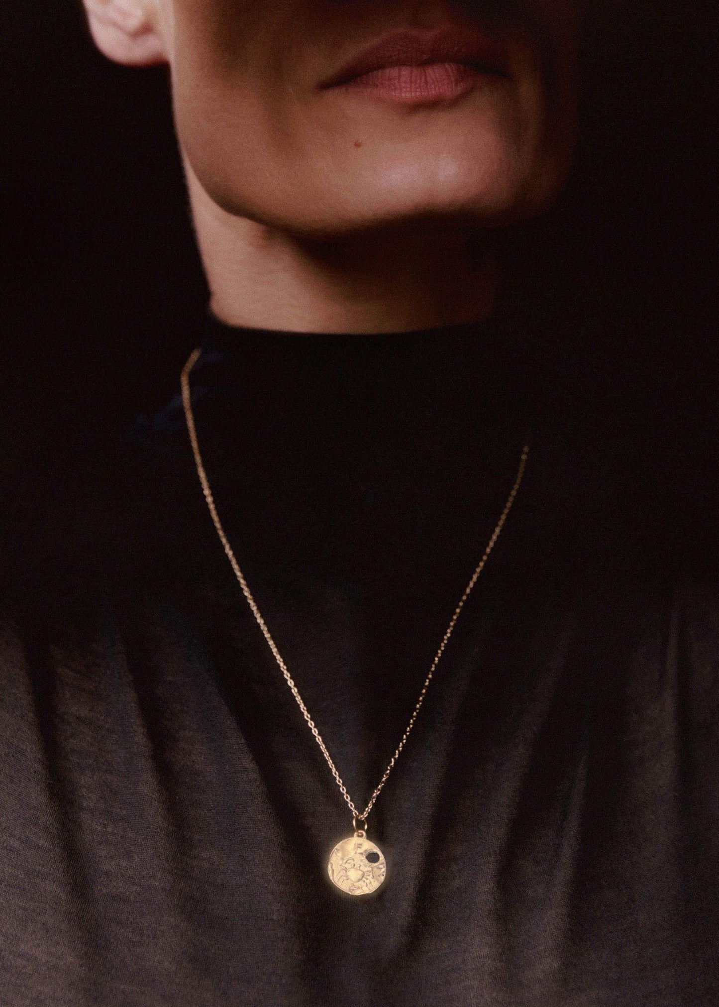 Gold Cancer Necklace